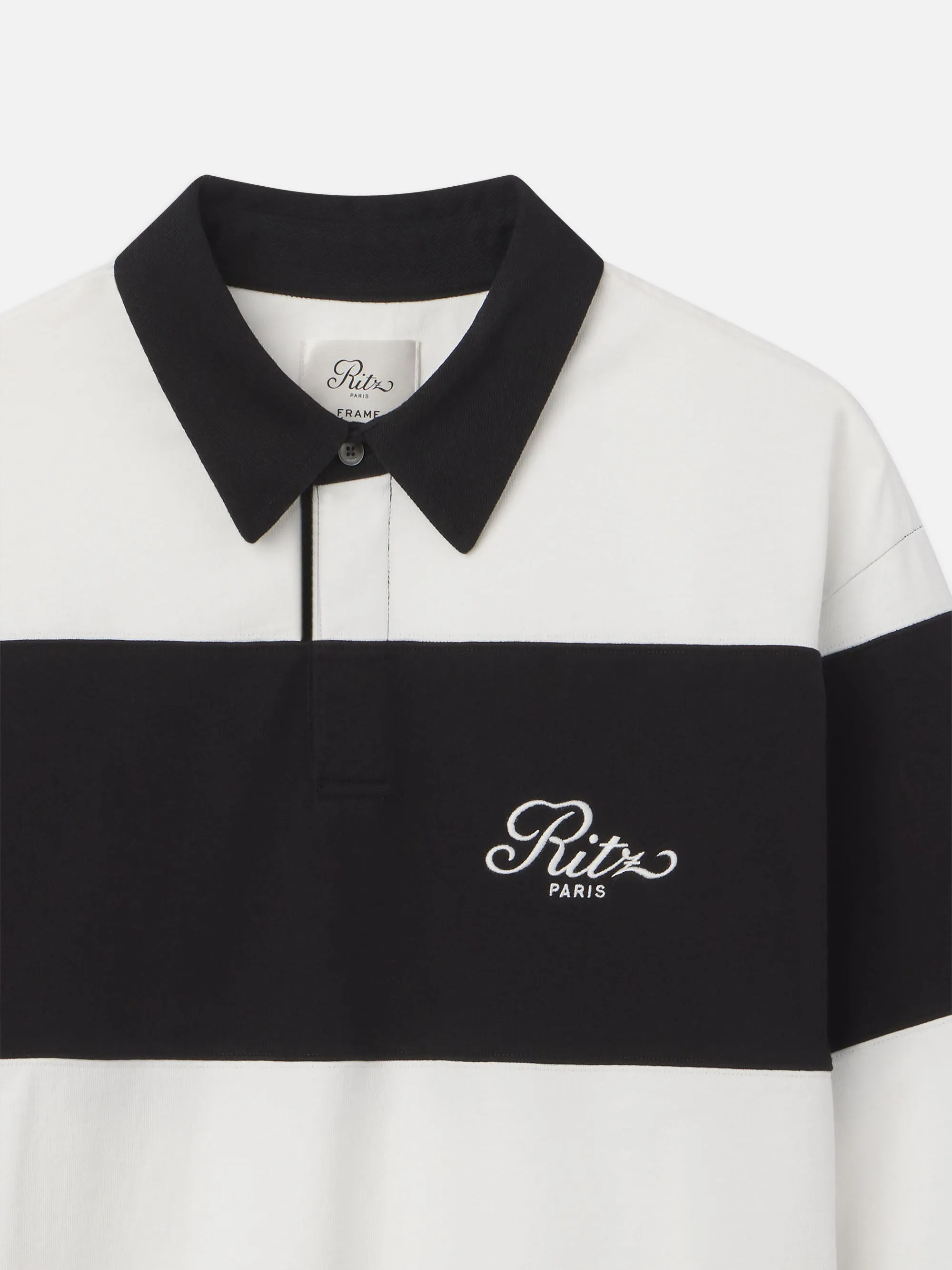 Ritz Rugby Polo Shirt -- Cream/Black