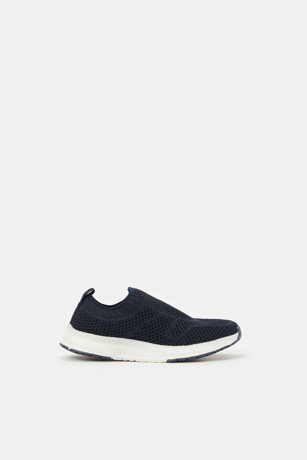 Senior Boys Navy Knit Slip On