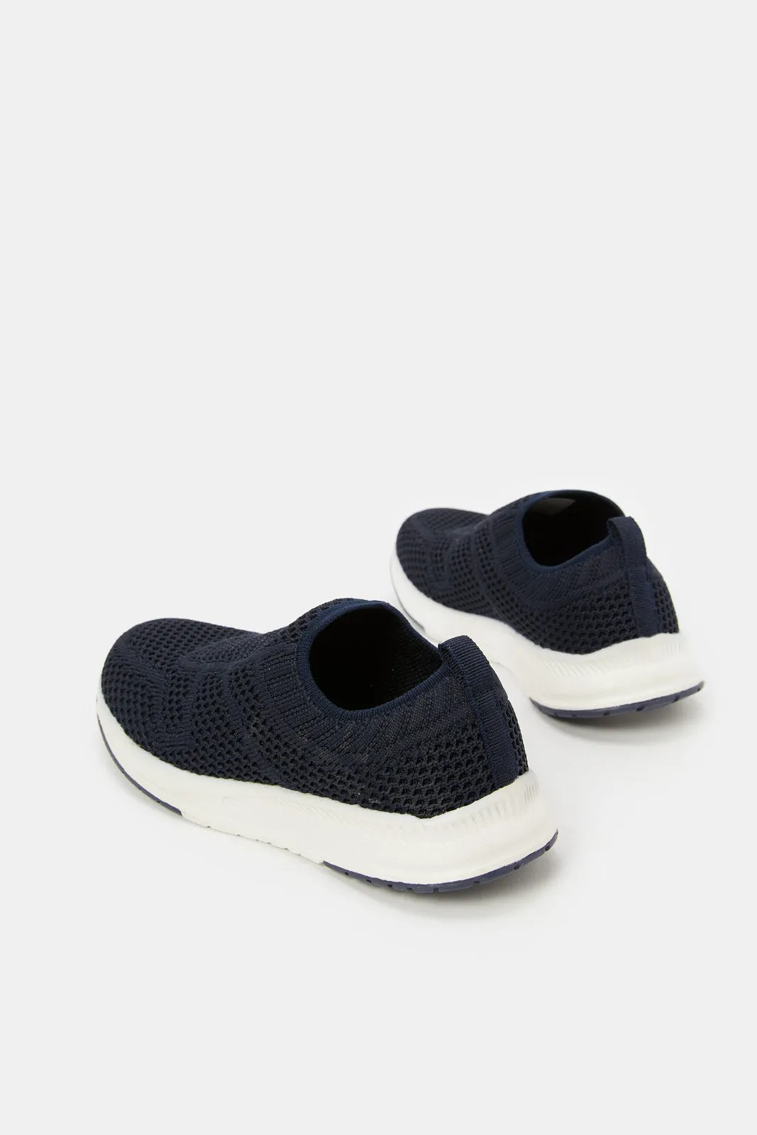 Senior Boys Navy Knit Slip On