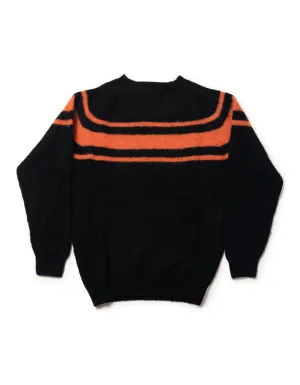 SHAGGY DOG SWEATER BLACK CHEST STRIPE - TRIM FIT