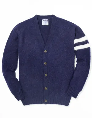 SHAGGY DOG UNIVERSITY CARDIGAN - BLUE