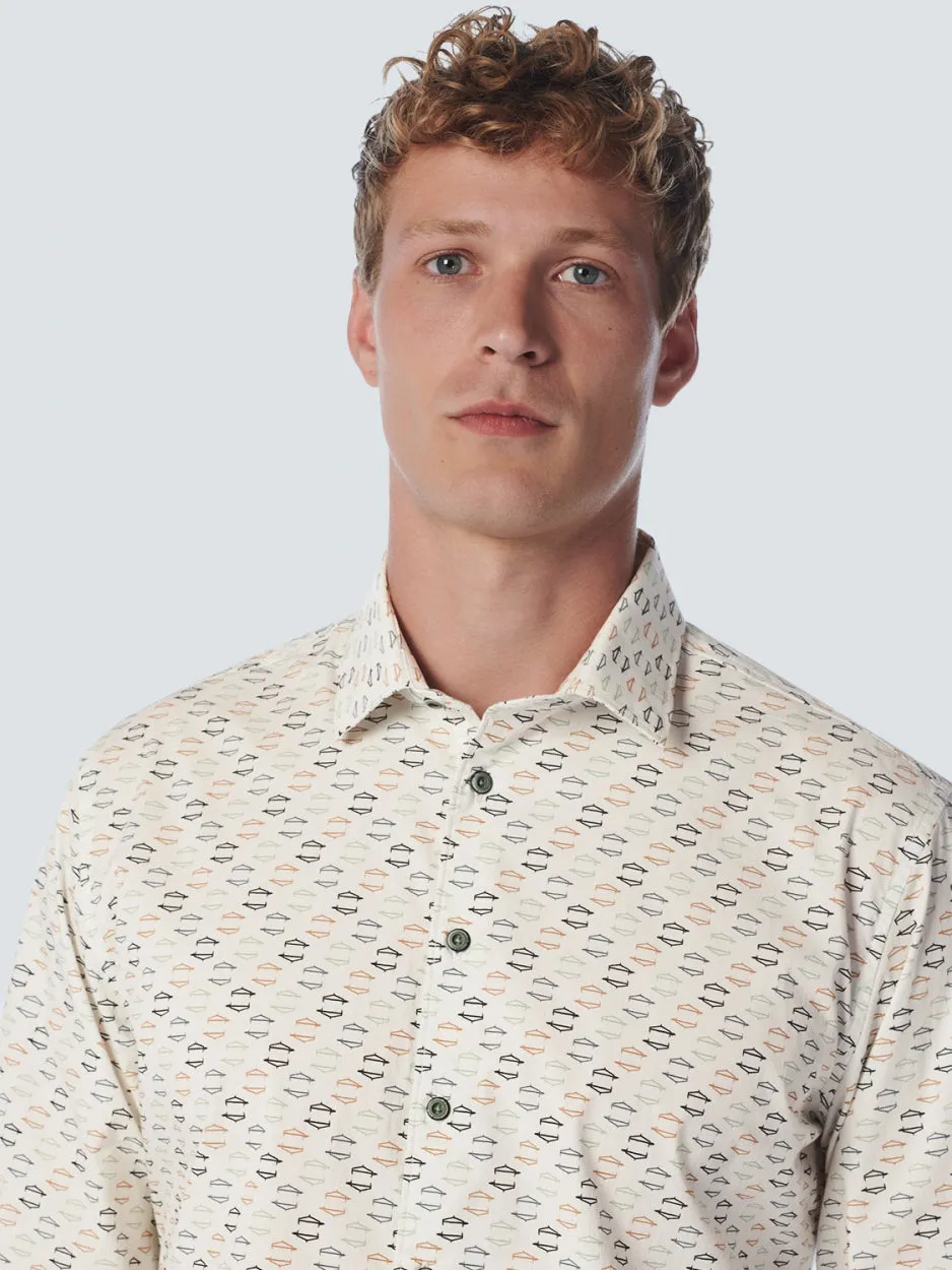 Shirt Stretch Allover Printed | Light Seagreen