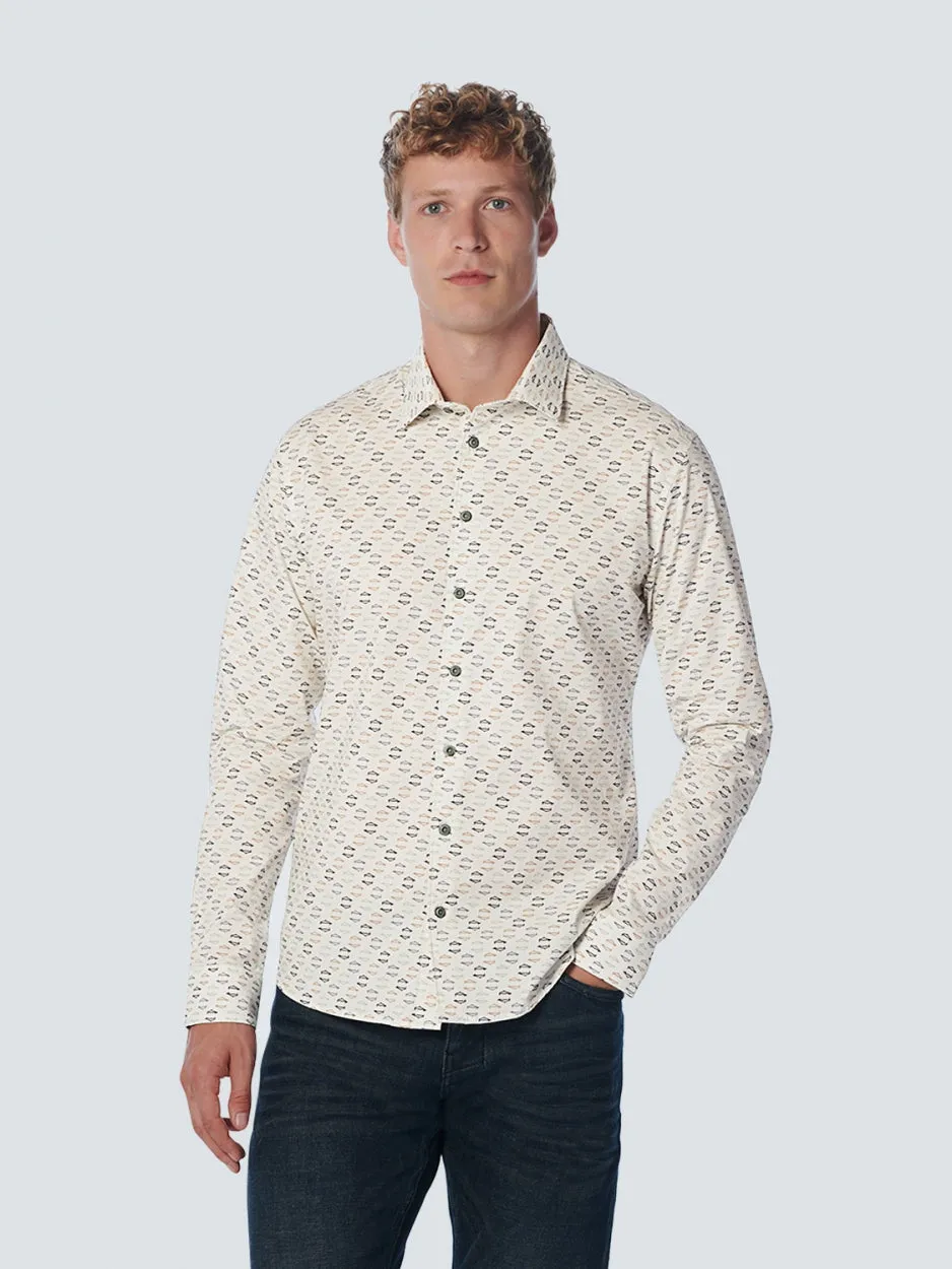 Shirt Stretch Allover Printed | Light Seagreen