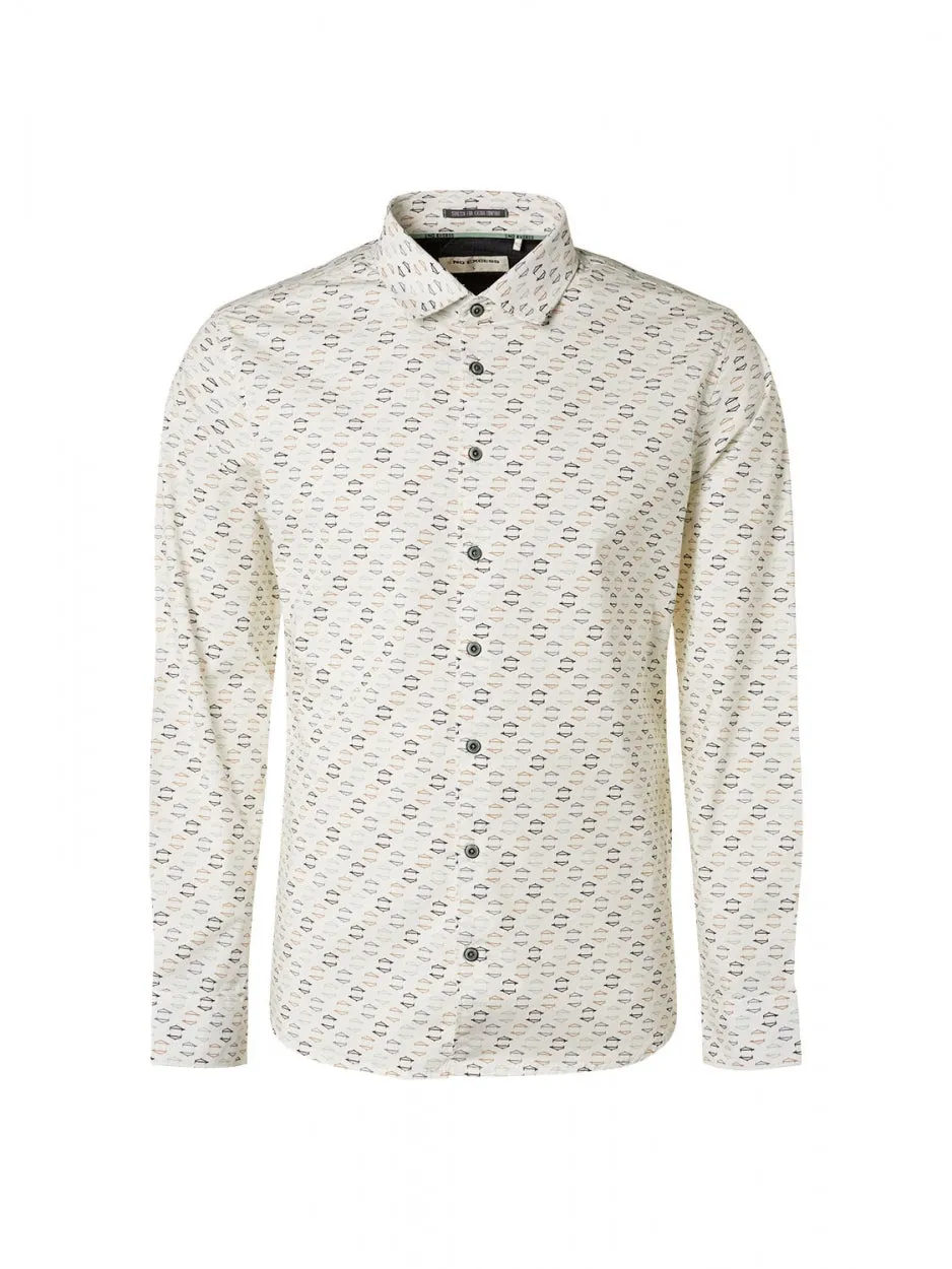 Shirt Stretch Allover Printed | Light Seagreen