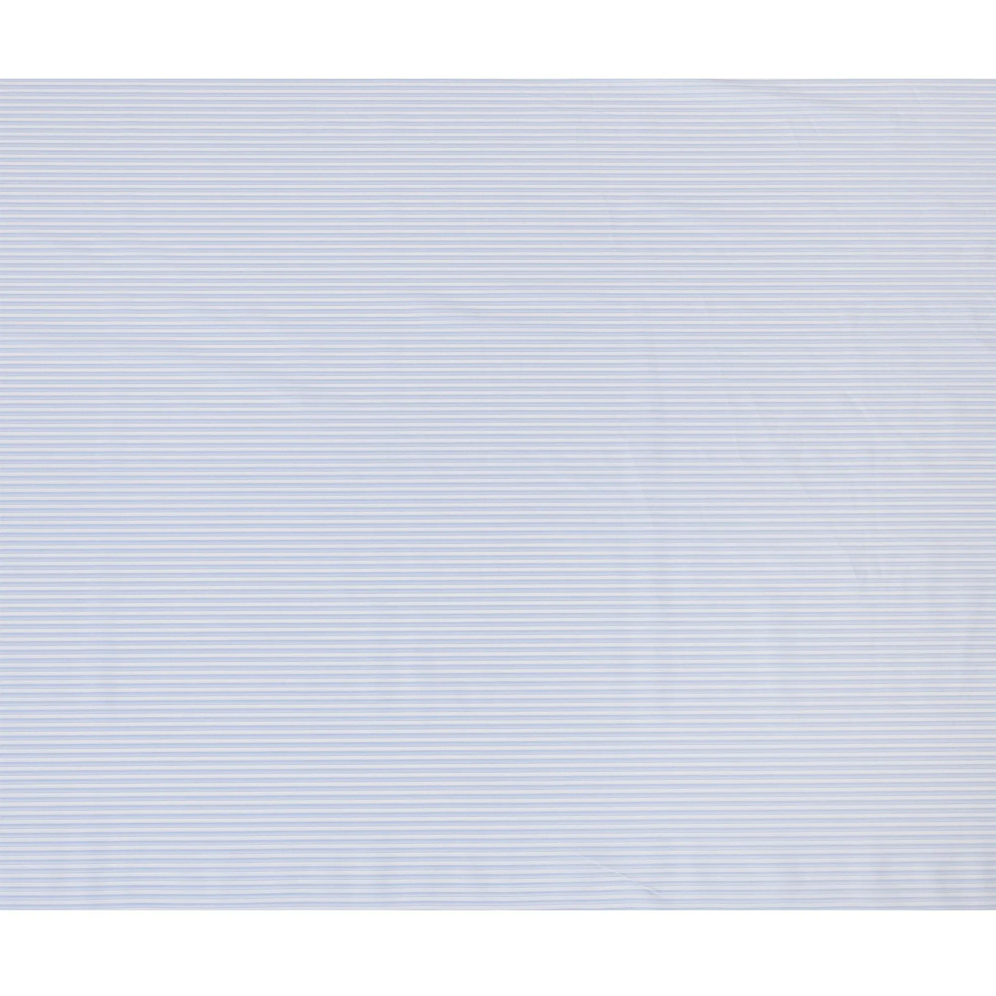 Sky Blue and White Striped 100% Cotton Shirting Fabric, 150 cm Width, Made in Italy-D20470