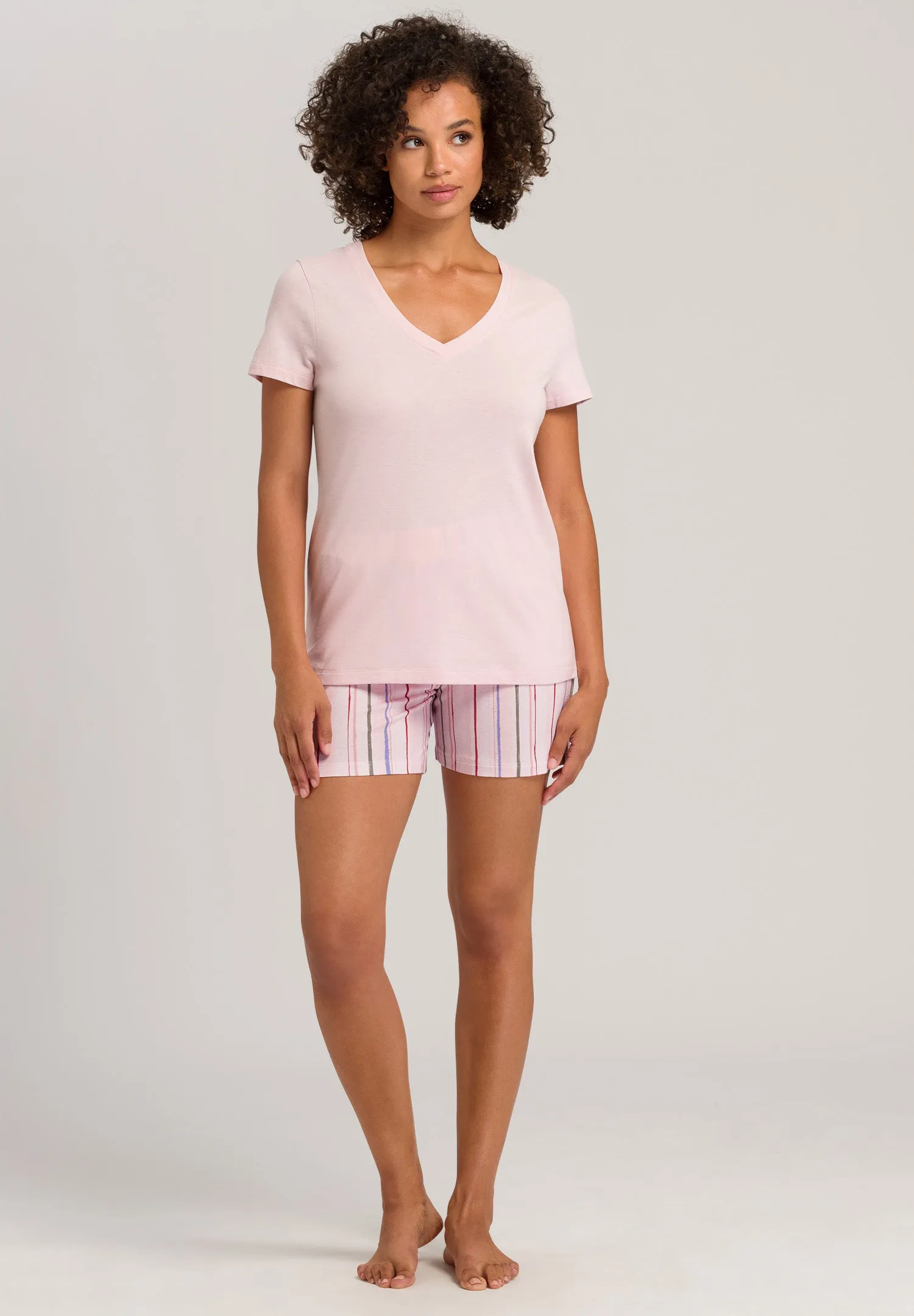 Sleep And Lounge V-Neck T-Shirt | Pink Whip 77876-1378