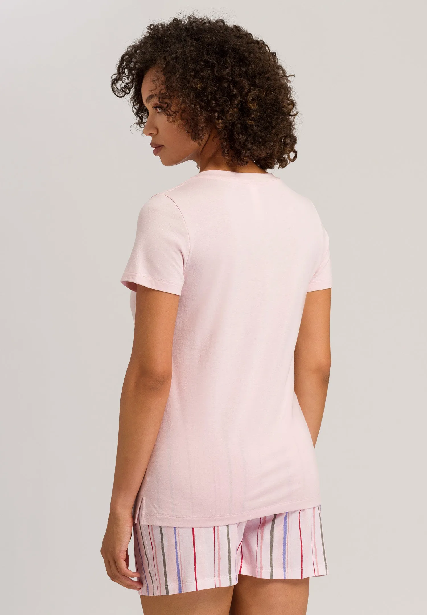 Sleep And Lounge V-Neck T-Shirt | Pink Whip 77876-1378