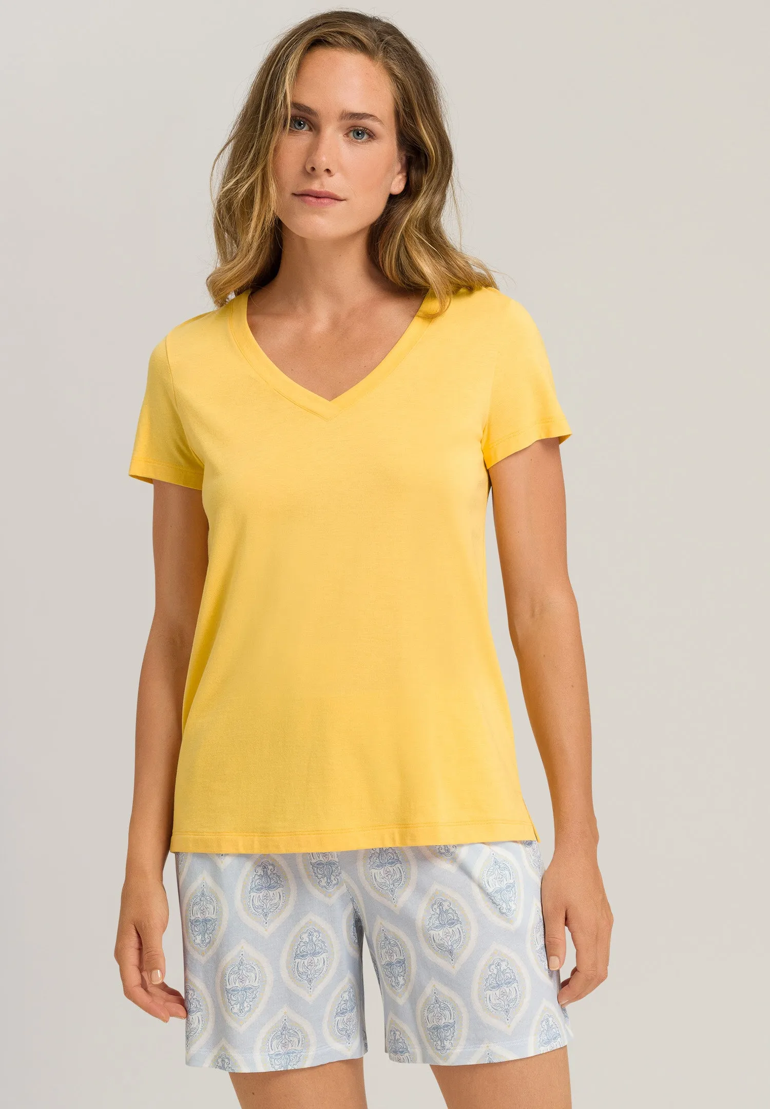 Sleep And Lounge V-Neck T-Shirt | Sunshine 77876-1247