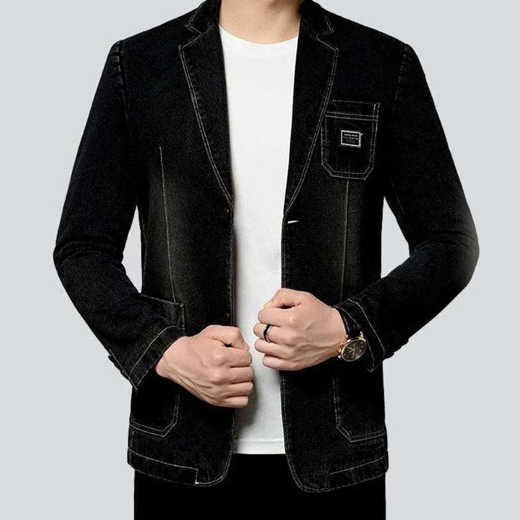 Smart-casual men's denim blazer