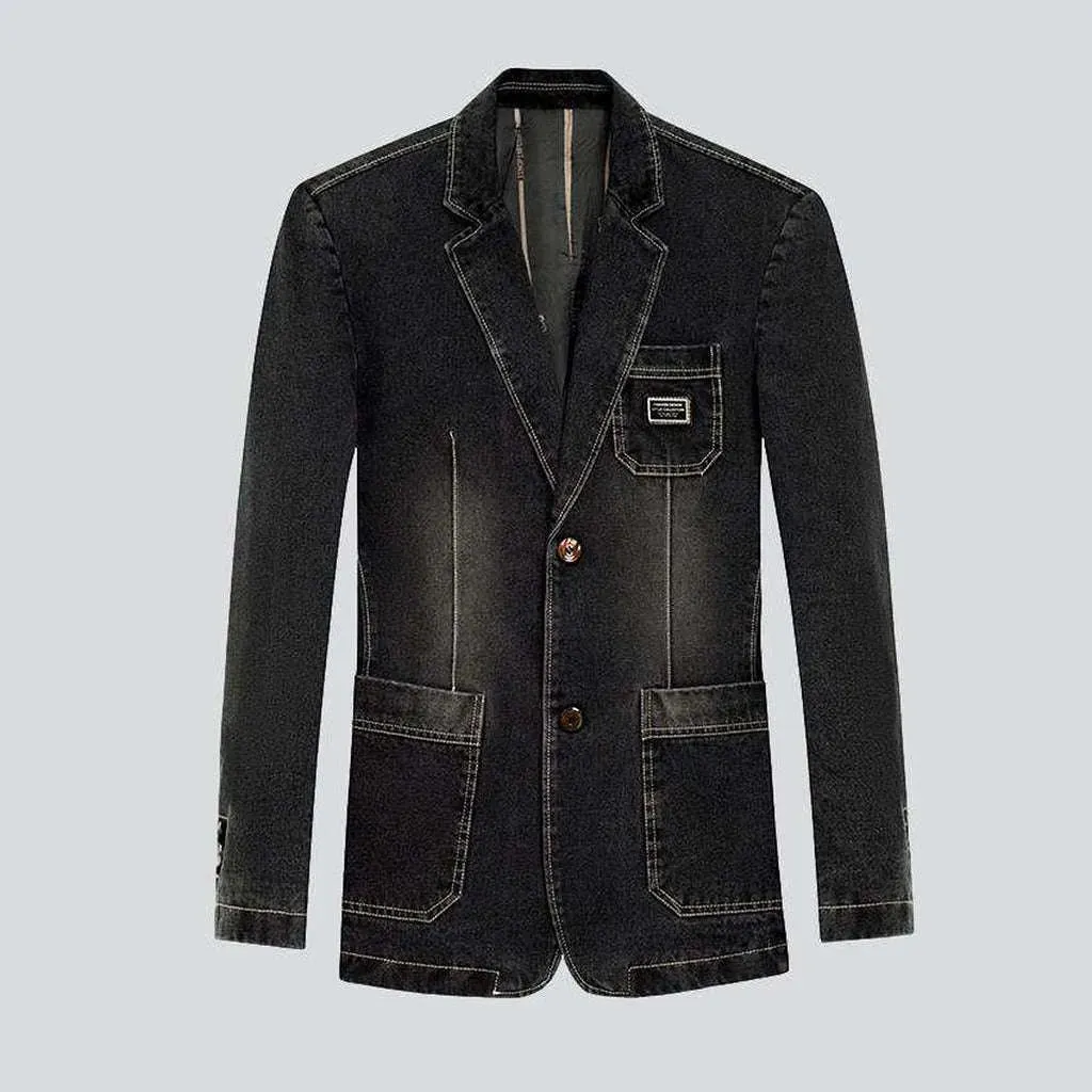 Smart-casual men's denim blazer