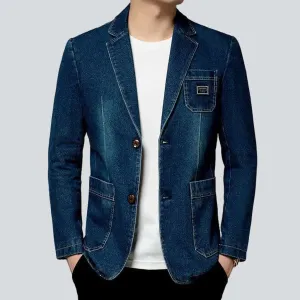 Smart-casual men's denim blazer