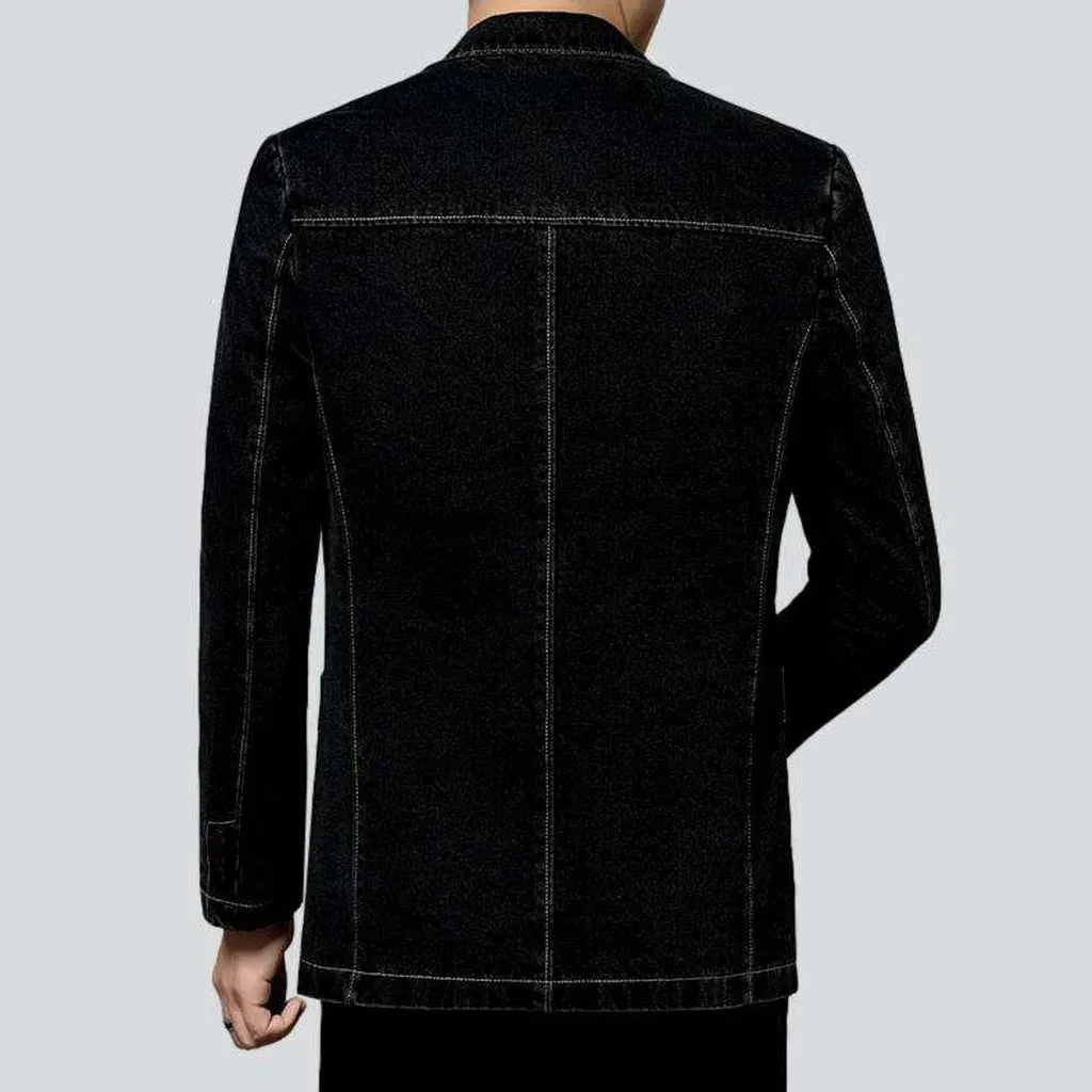 Smart-casual men's denim blazer