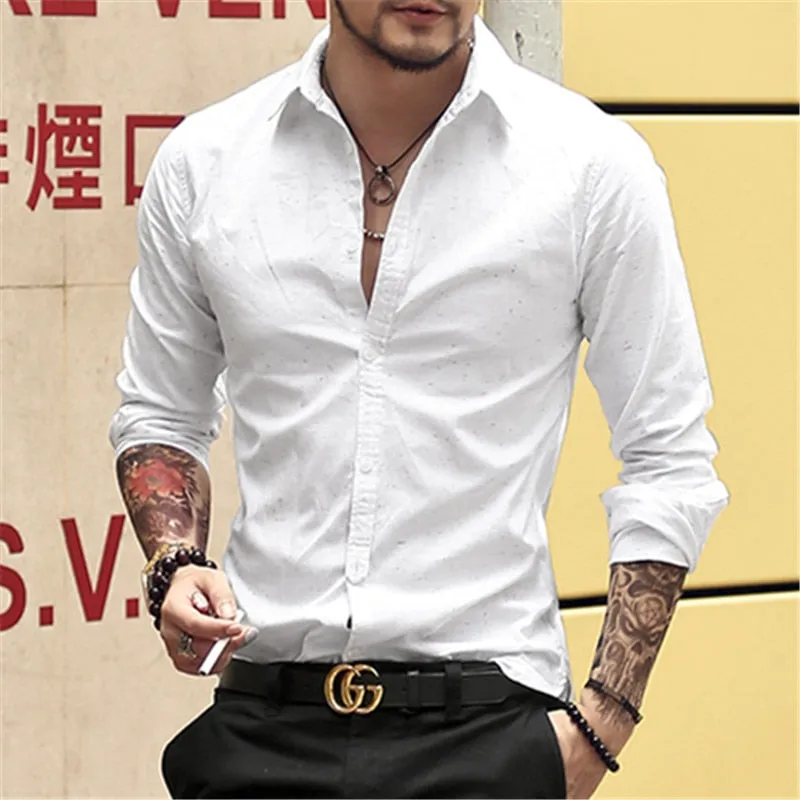 Spring Casual Cotton Long Sleeve Shirt #S2037