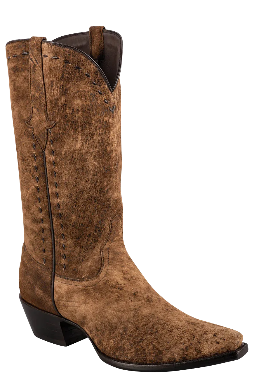 Stallion Distressed Kidskin Cowboy Boots - Vintage Camel