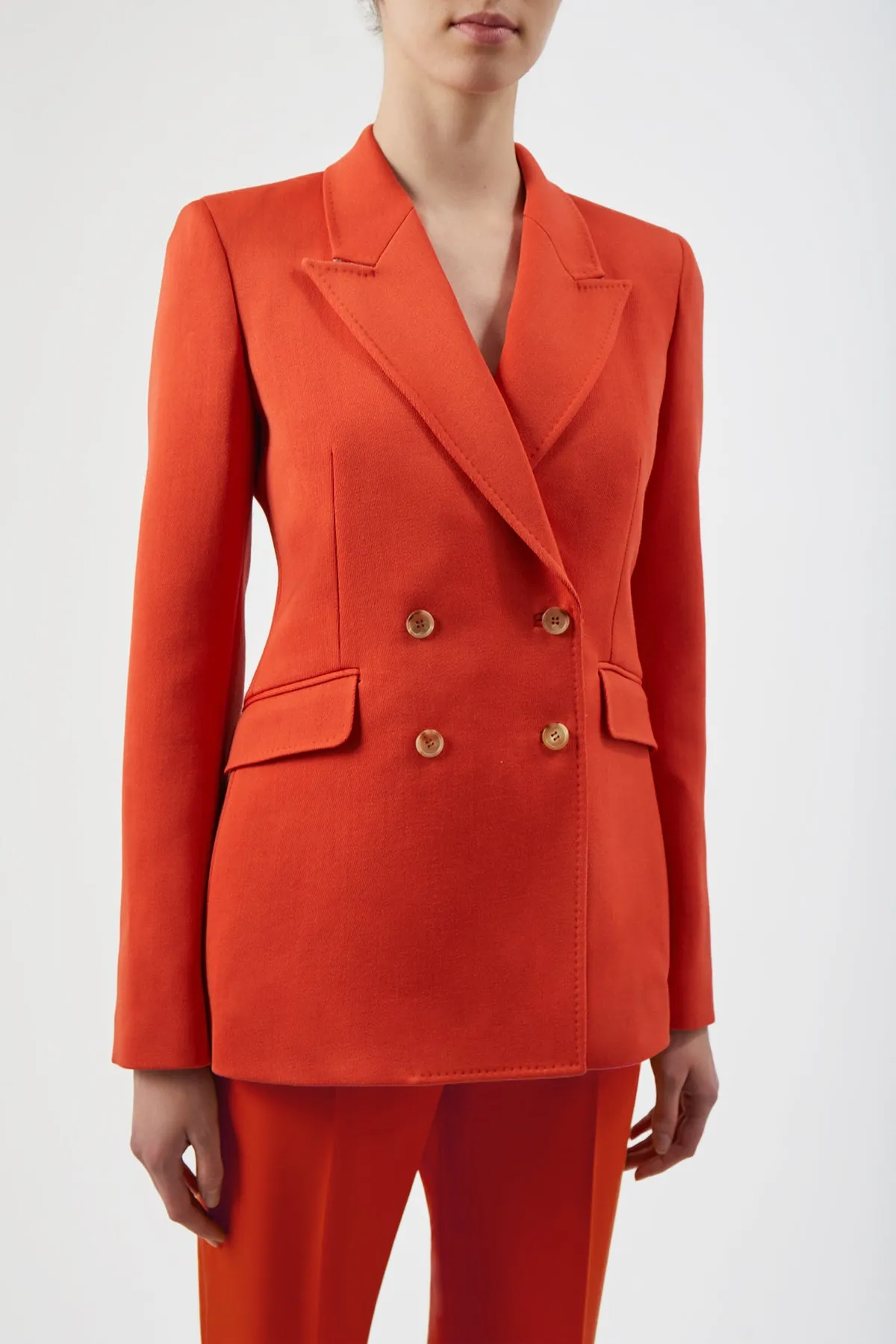 Stephanie Blazer in Spice Virgin Wool