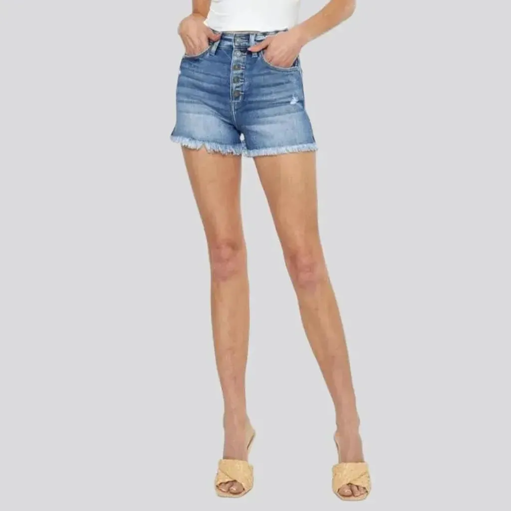 Straight classic jean shorts