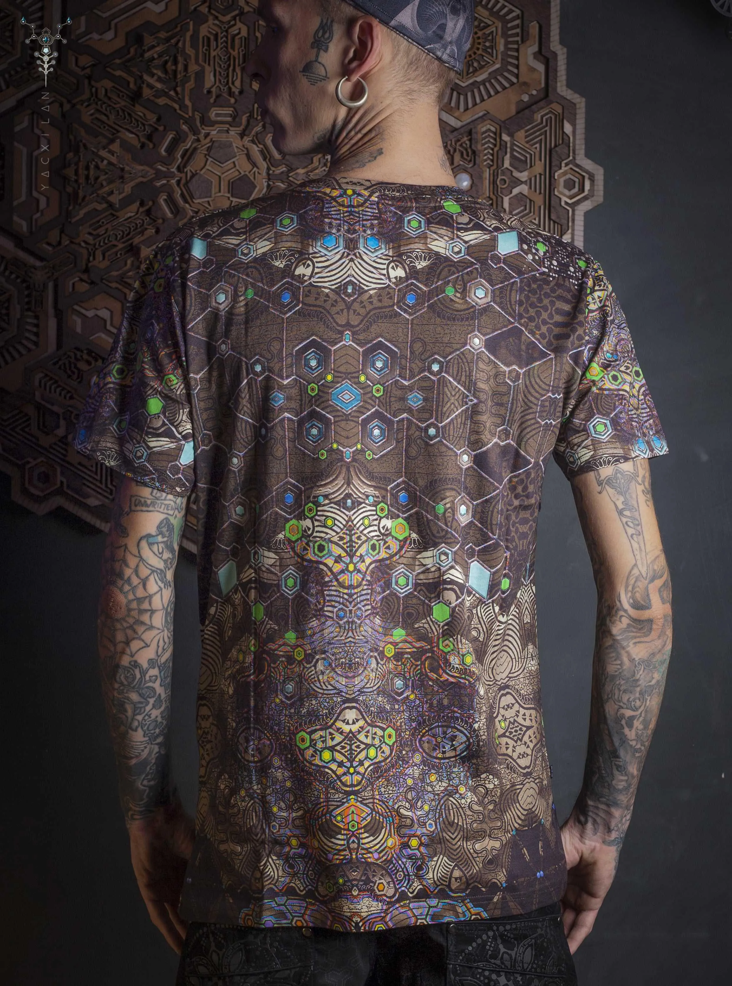 T-Shirt Men / Cotton Bamboo All over Digital Print - PSYGALAK