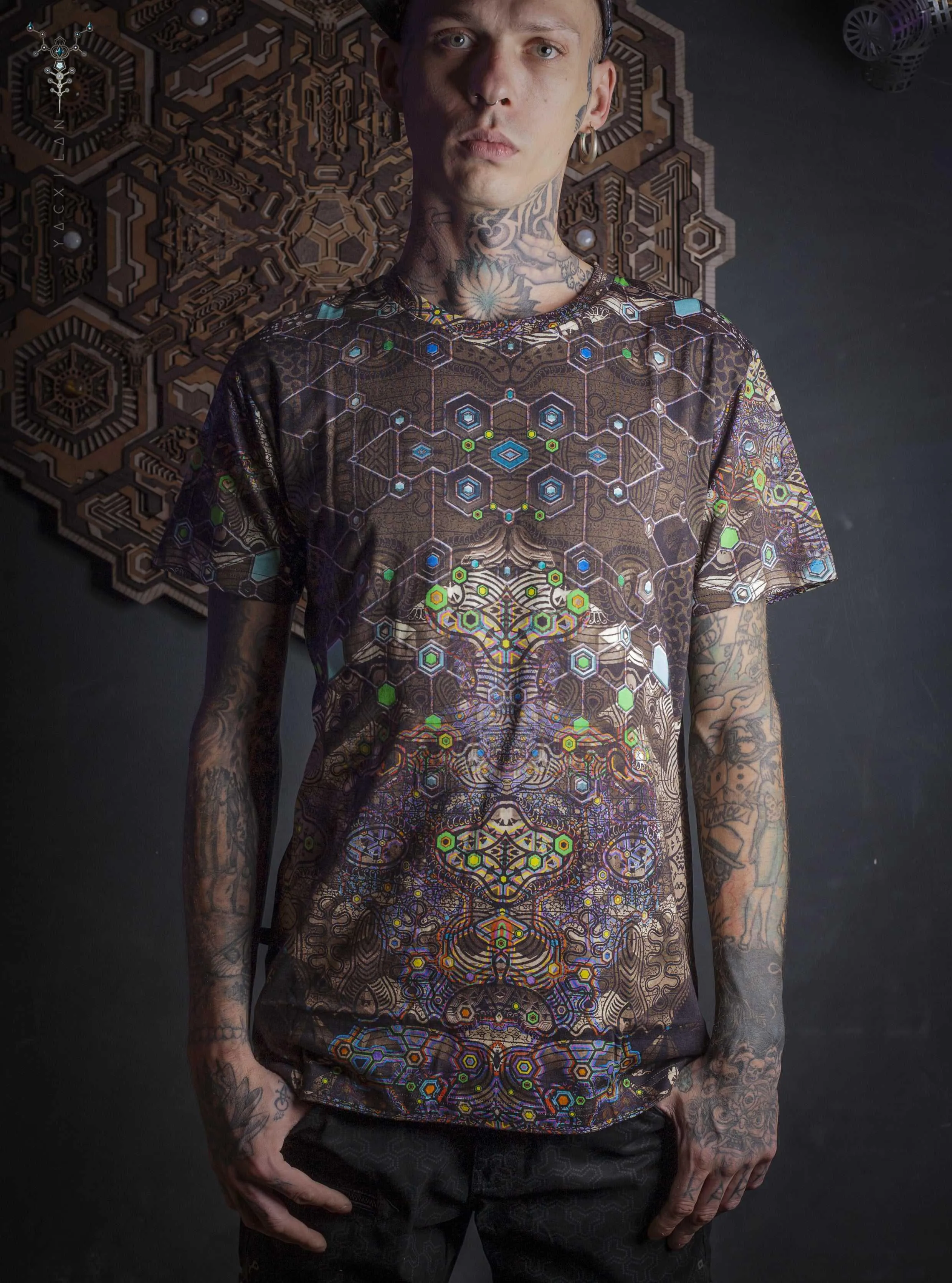 T-Shirt Men / Cotton Bamboo All over Digital Print - PSYGALAK