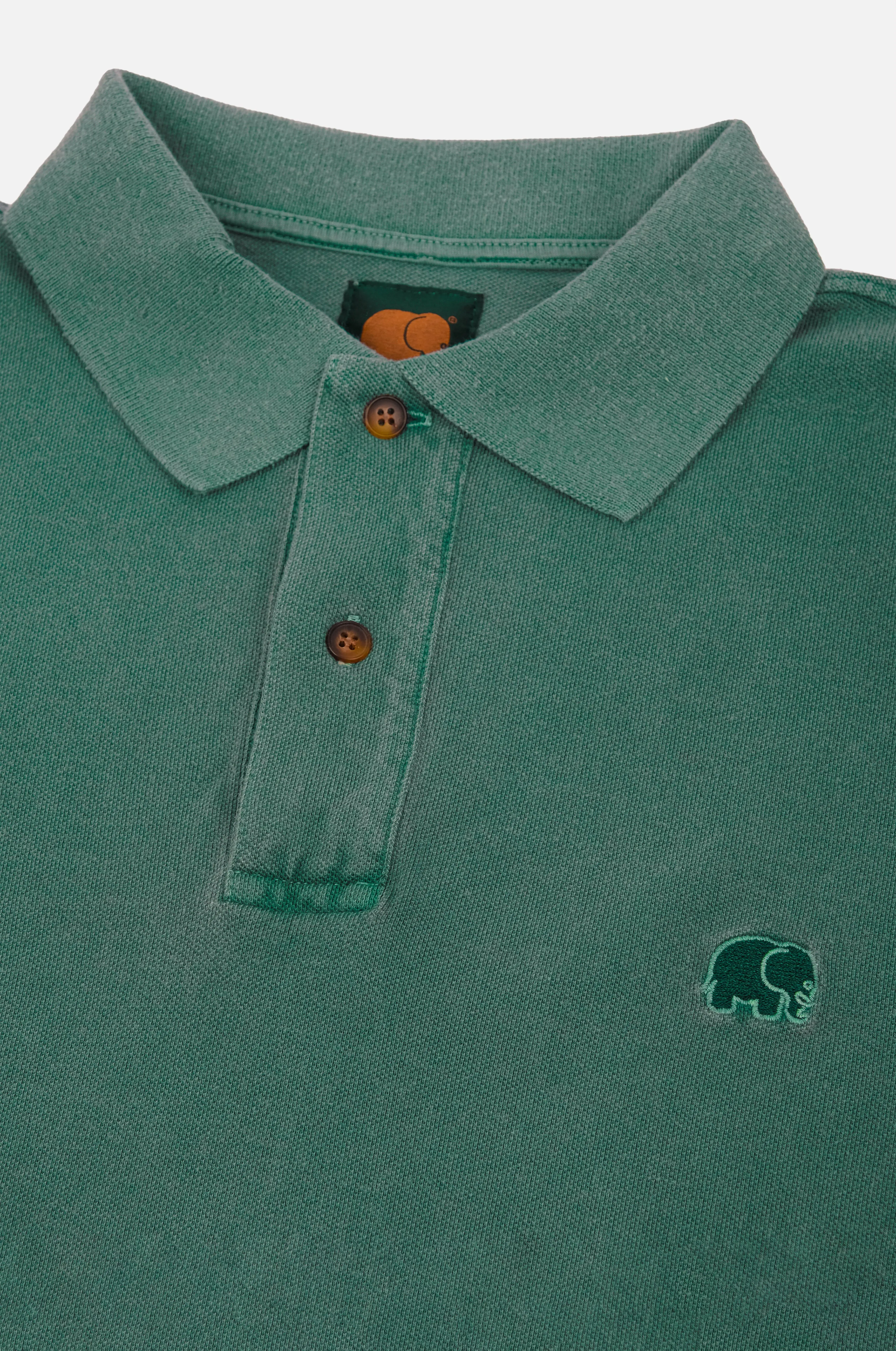 Trendsplant Organic Pigment Dyed Polo Shirt Eden Green