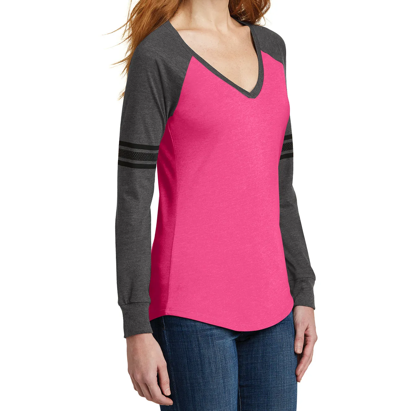 Women's Game Long Sleeve V-Neck Tee