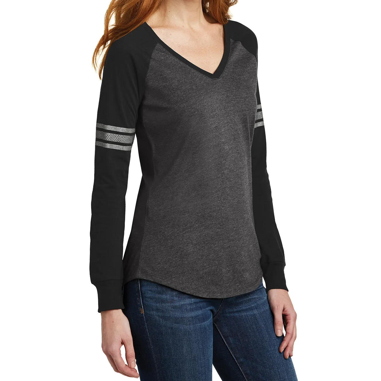 Women's Game Long Sleeve V-Neck Tee