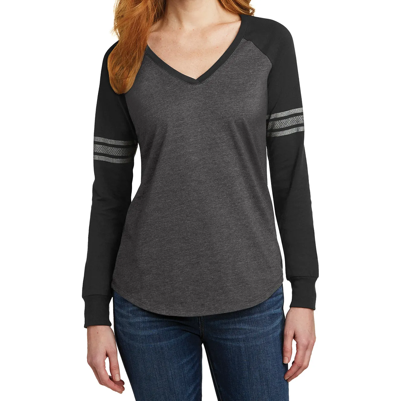 Women's Game Long Sleeve V-Neck Tee