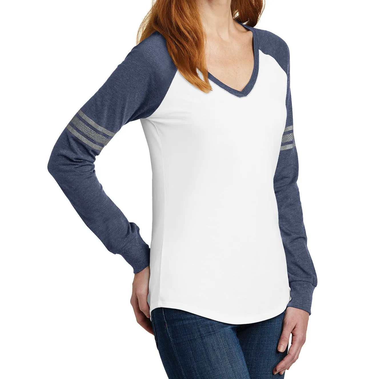 Women's Game Long Sleeve V-Neck Tee