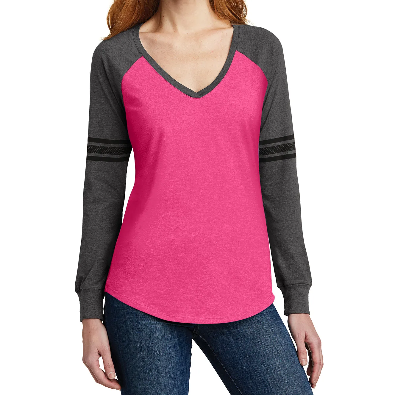 Women's Game Long Sleeve V-Neck Tee