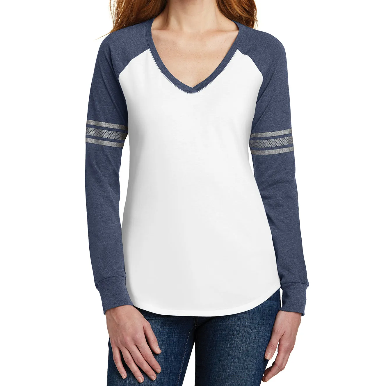 Women's Game Long Sleeve V-Neck Tee