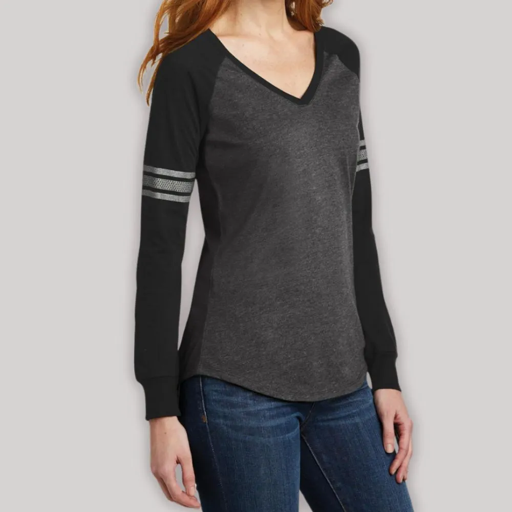 Women's Game Long Sleeve V-Neck Tee