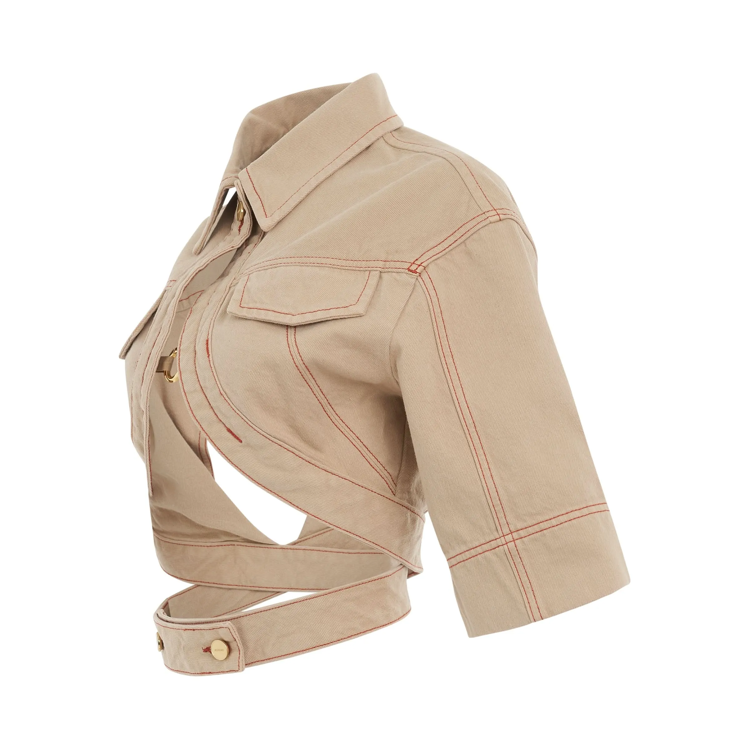 Yuma Denim Jacket in Beige