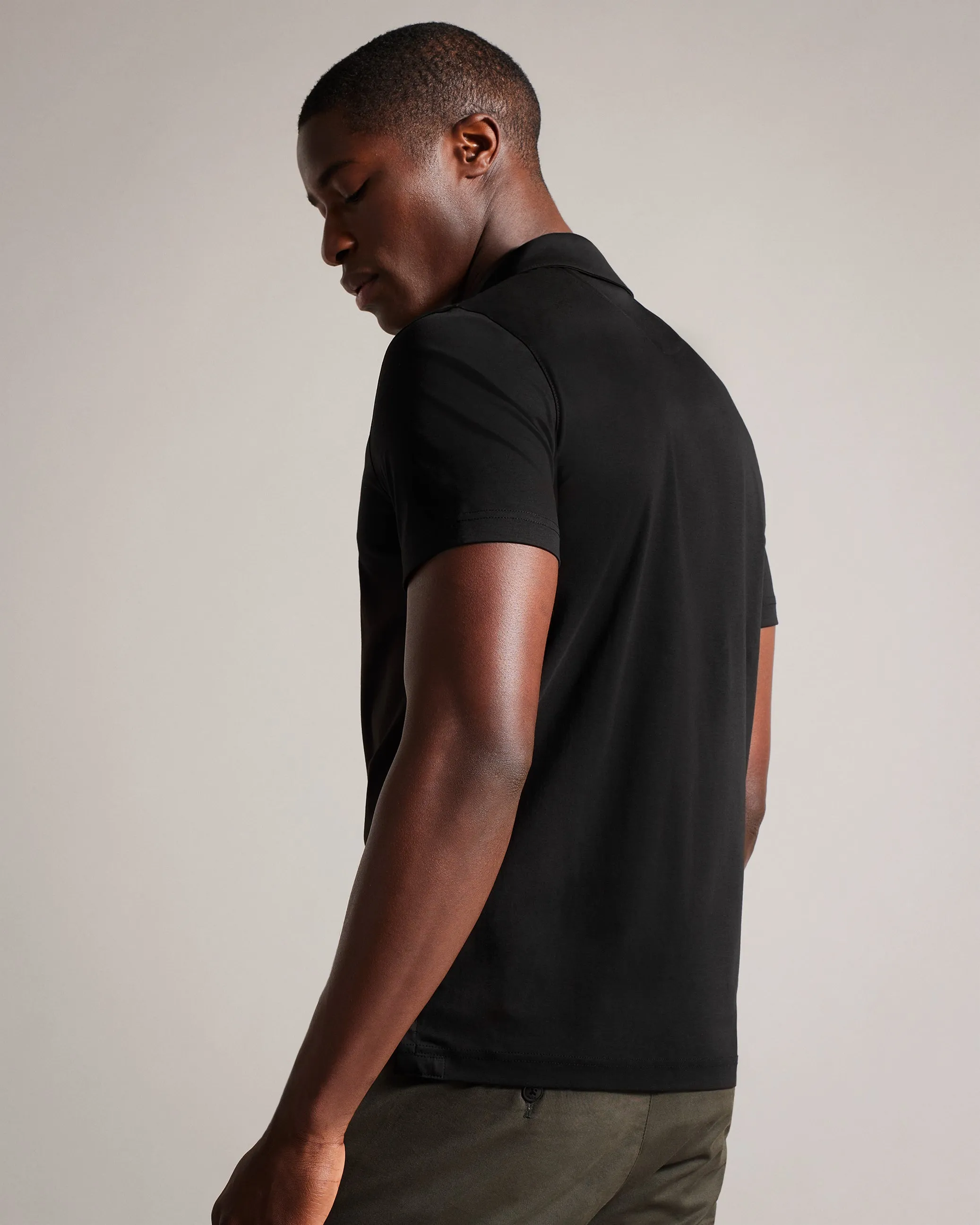 Zeiter Short Sleeve Slim Fit Polo Shirt Black