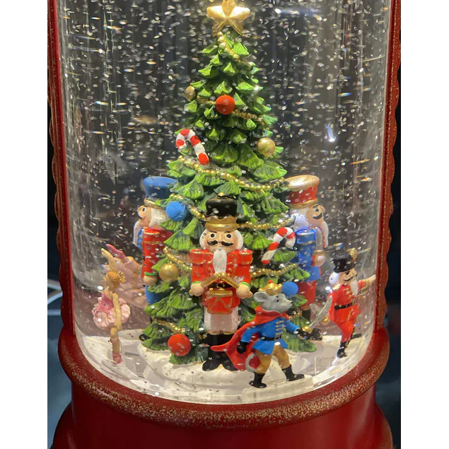 LED Lighted Musical Swirl Nutcracker Rotating Dome Snow Globe, 10.75" - Image 2