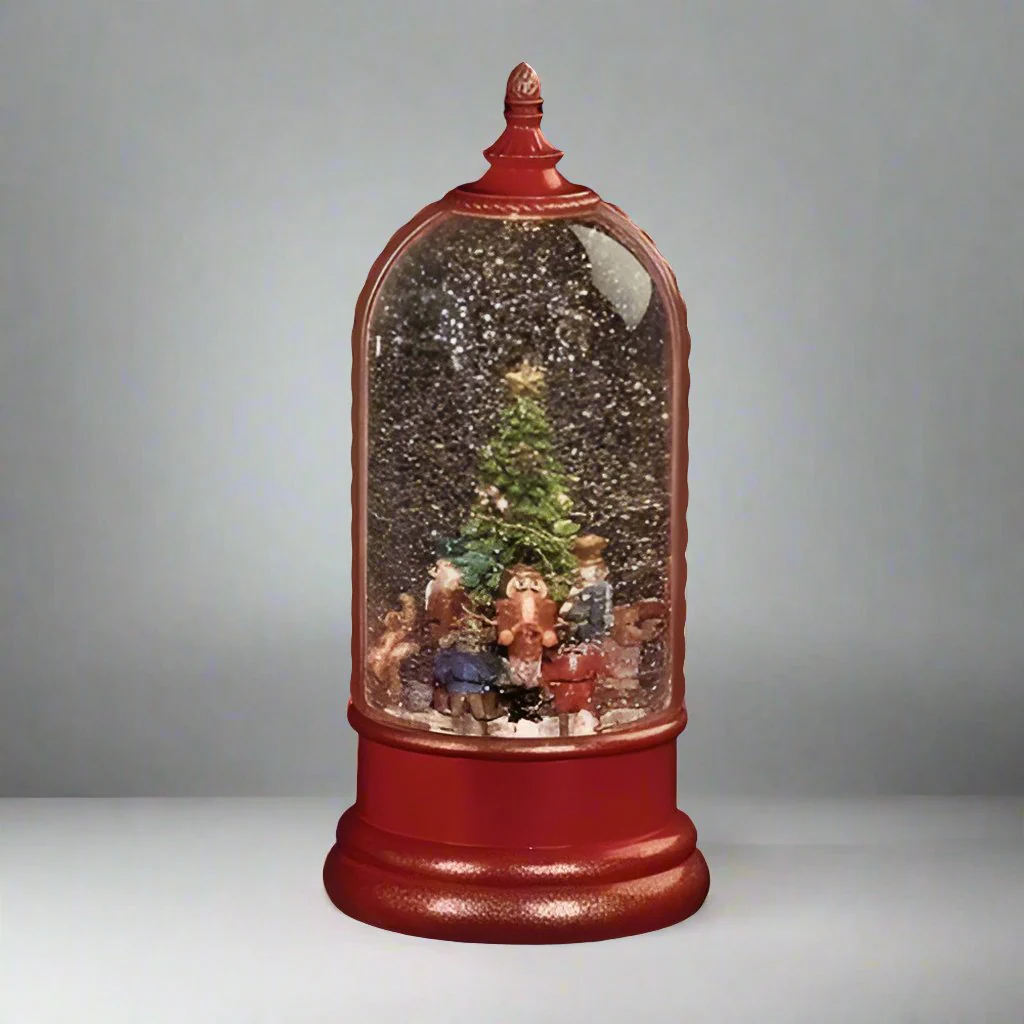 LED Lighted Musical Swirl Nutcracker Rotating Dome Snow Globe, 10.75" - Image 4