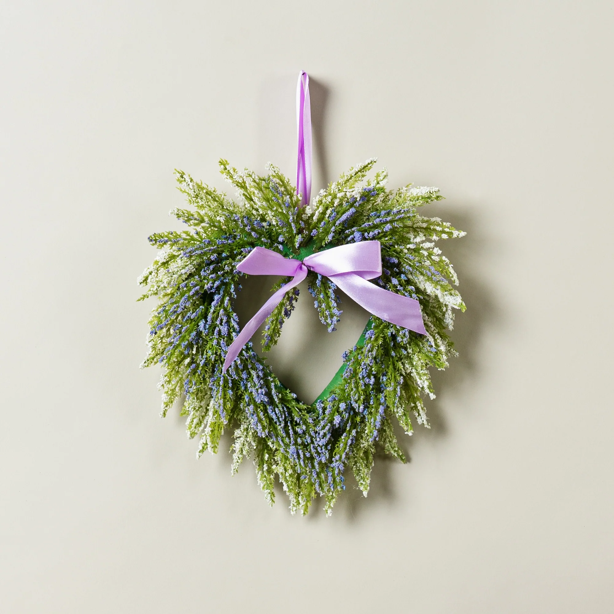 Lavender Twig Heart Wreath, 10" - Image 2
