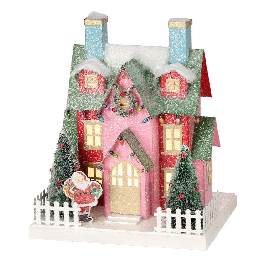 10" LED Cardboard Village House (2 styles - sold individually) - Image 2