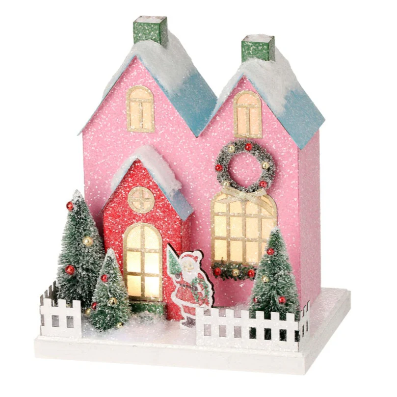 10" LED Cardboard Village House (2 styles - sold individually) - Image 3
