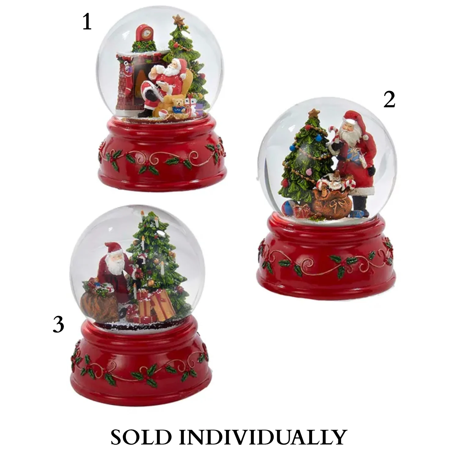 Musical Santa Water Globes, 4" (3 Styles β Sold individually)