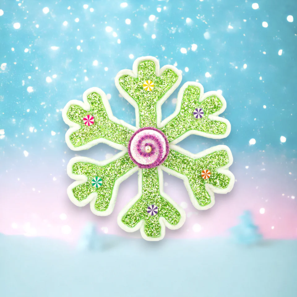 10in Small Green Candy Snowflake