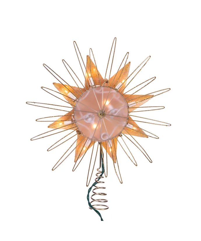10-Light Capiz Gold Star Treetop, 12" (UL) - Image 4