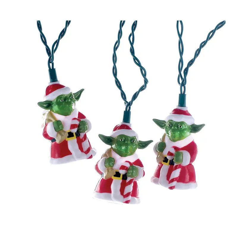11.5' UL 10-Light Star Wars™ Yoda In Santa Suit Light Set