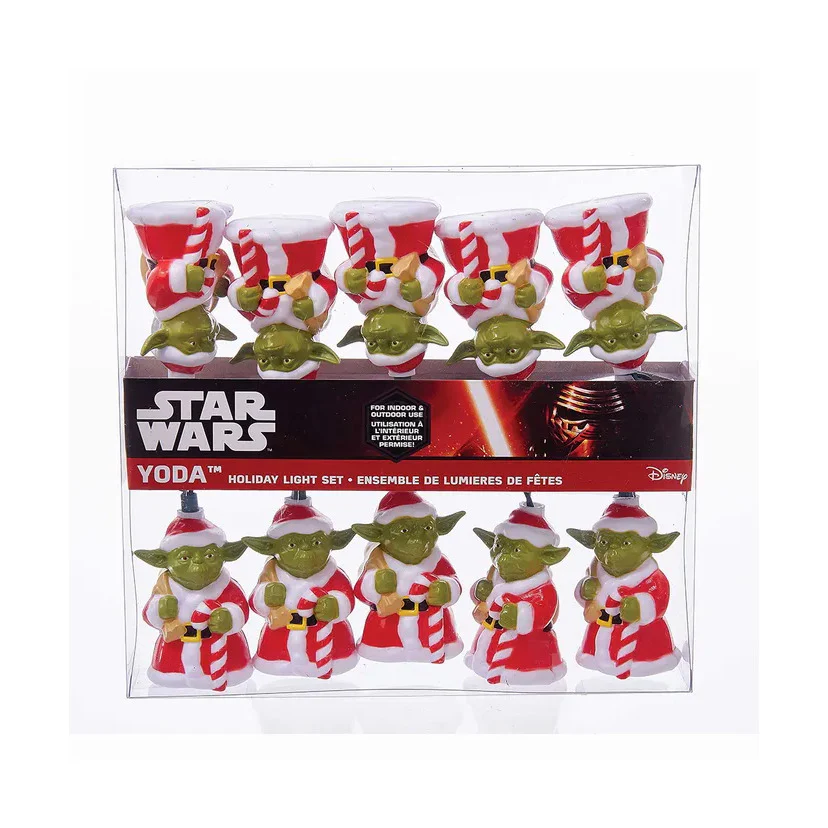 11.5' UL 10-Light Star Wars™ Yoda In Santa Suit Light Set - Image 6