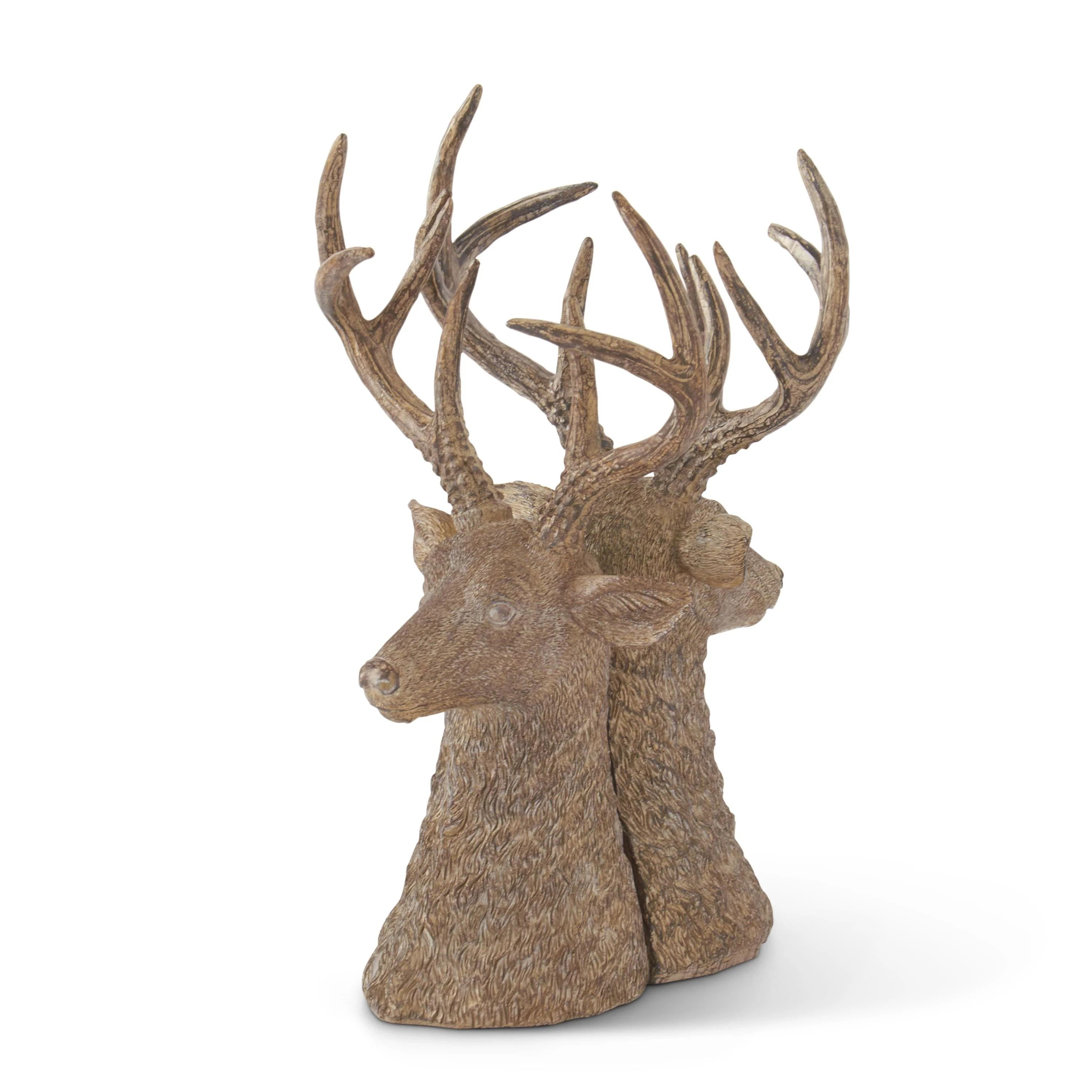 Tan Resin Deer Bust Bookends, 11.75" (Set of 2) - Image 3