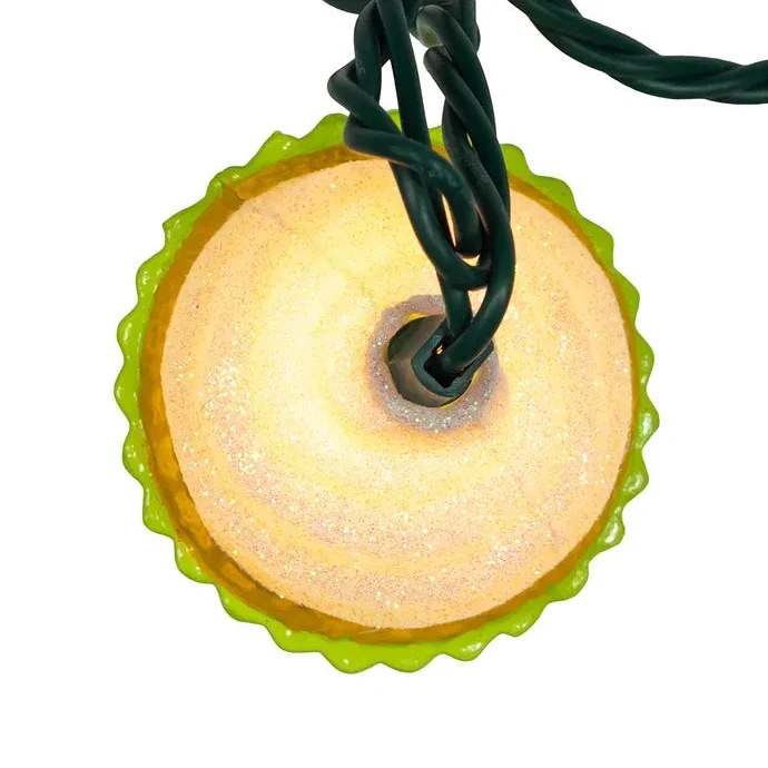 12' UL 10-Light Multicolor Cupcake Light Set With Green Wire - Image 4