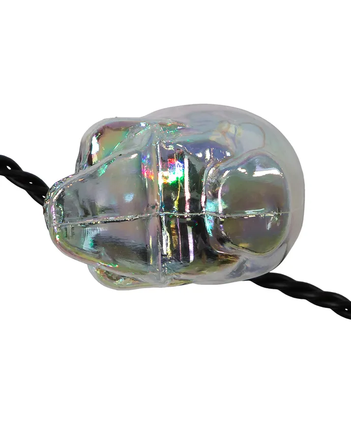 10-Light RGB LED Glitter Skull Light Set, 12' (UL) - Image 7