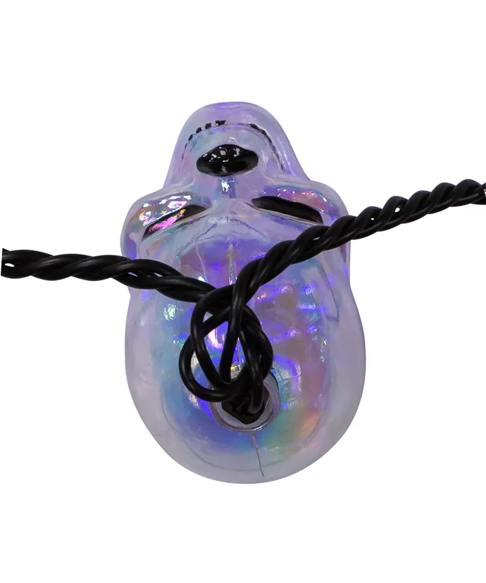 10-Light RGB LED Glitter Skull Light Set, 12' (UL) - Image 8