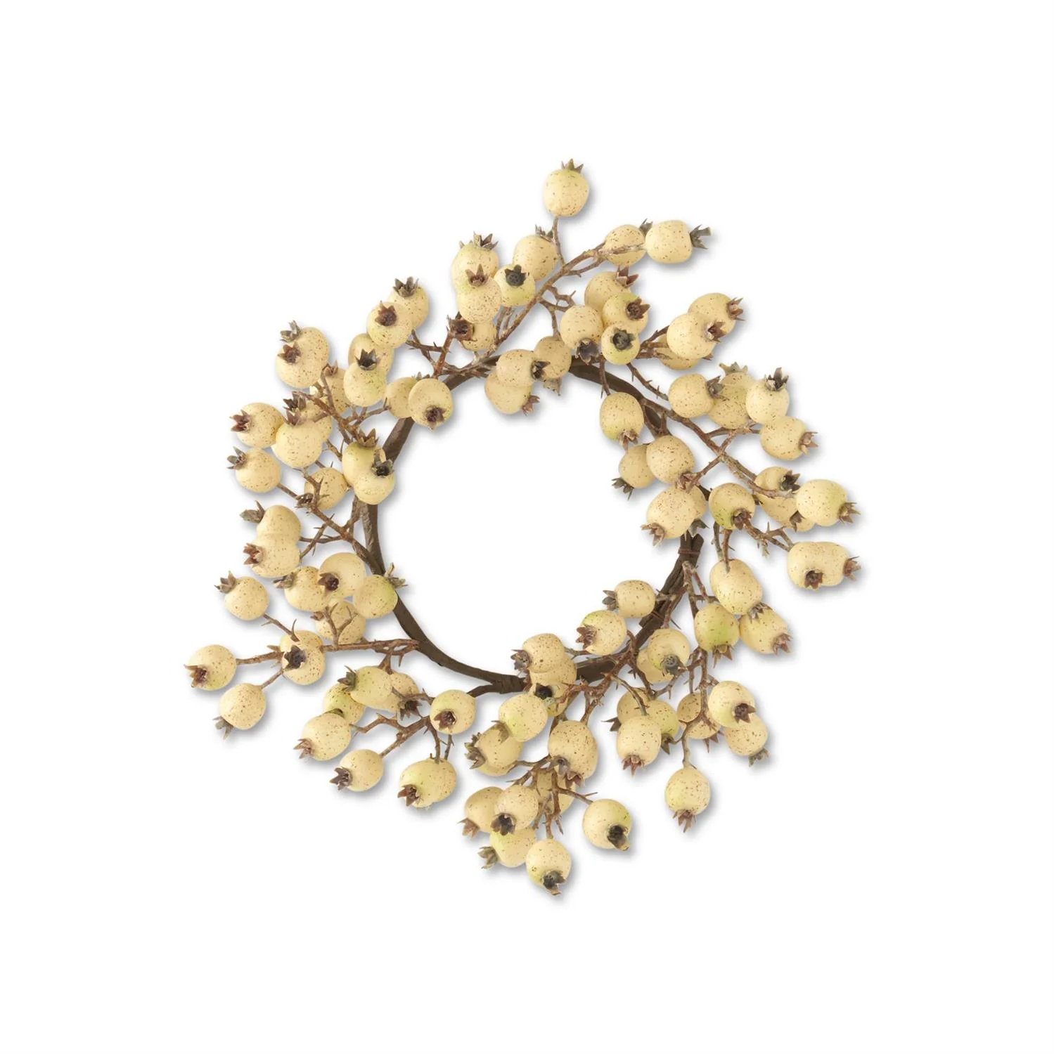 14" Cream Rosehip Candle Ring