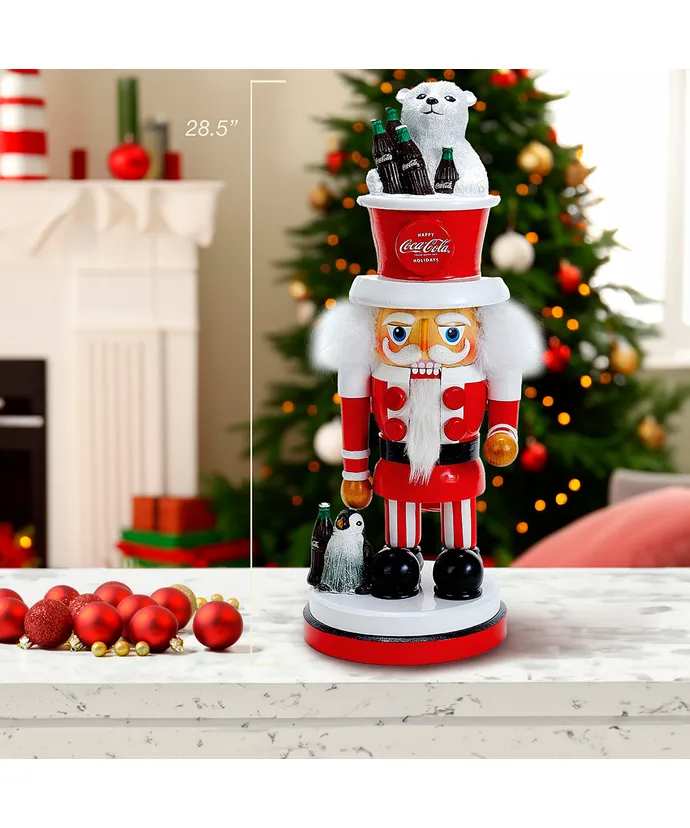 15.75" Coca-Cola® Polar Bear Hat Hollywood™ Nutcracker - Image 2