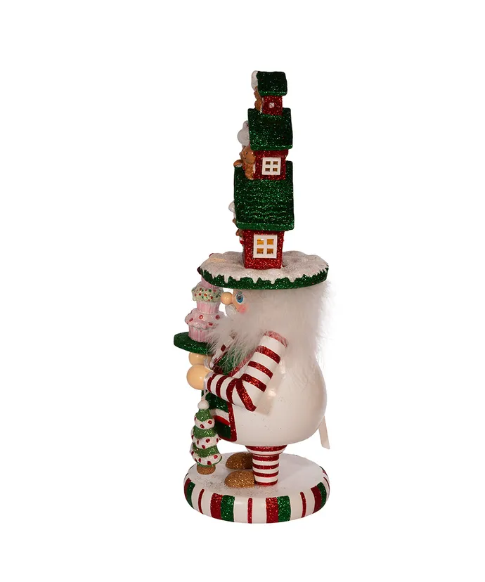 15" Hollywood Nutcrackers™ LED Gingerbread House Hat Nutcracker - Image 5