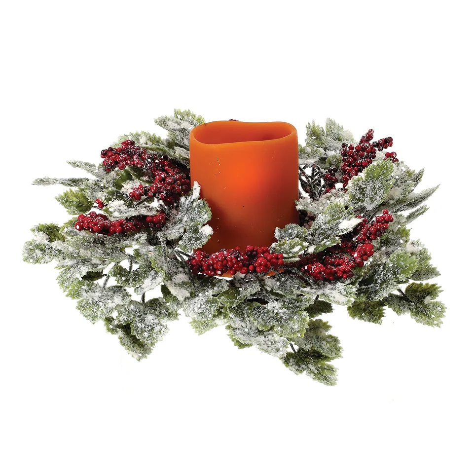 Grape Leaf & Berry Candle Ring, 14" - 16" (2 styles - sold individually) - Image 2